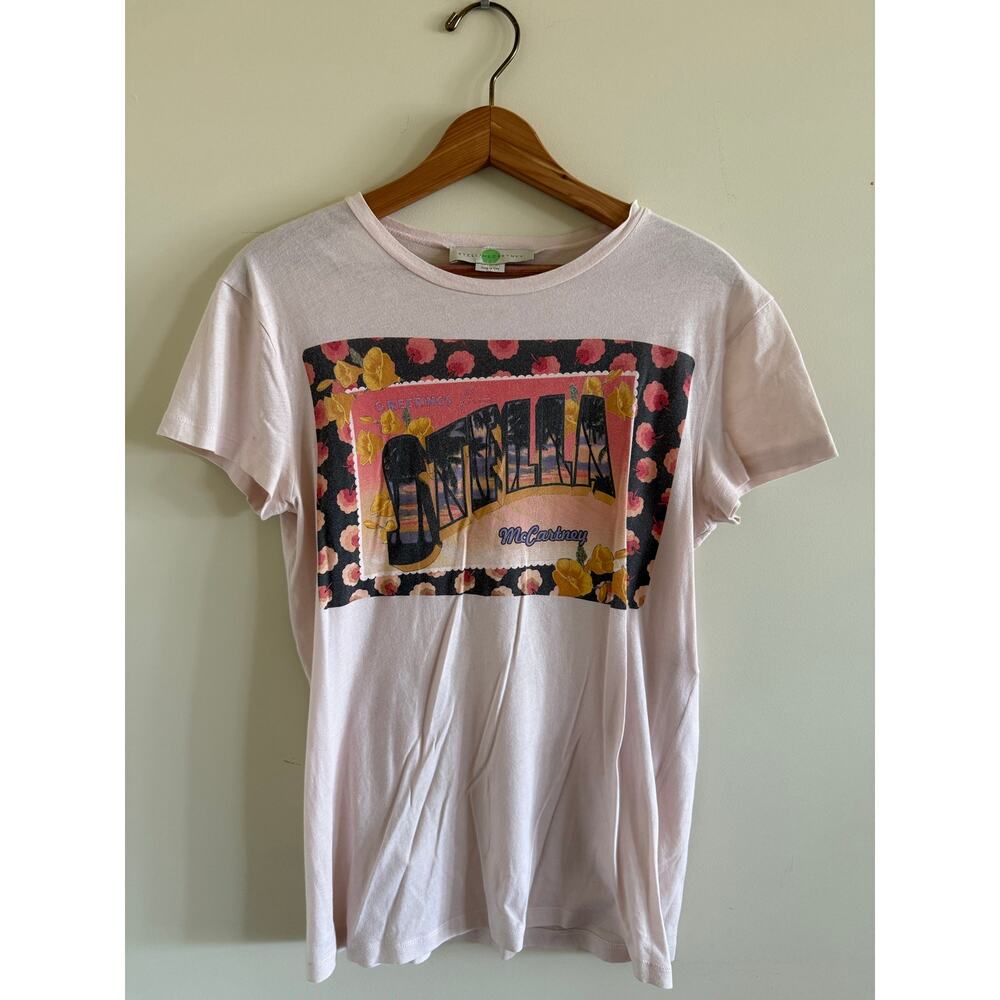 Stella McCartney Pink Cotton Graphic T-Shirt